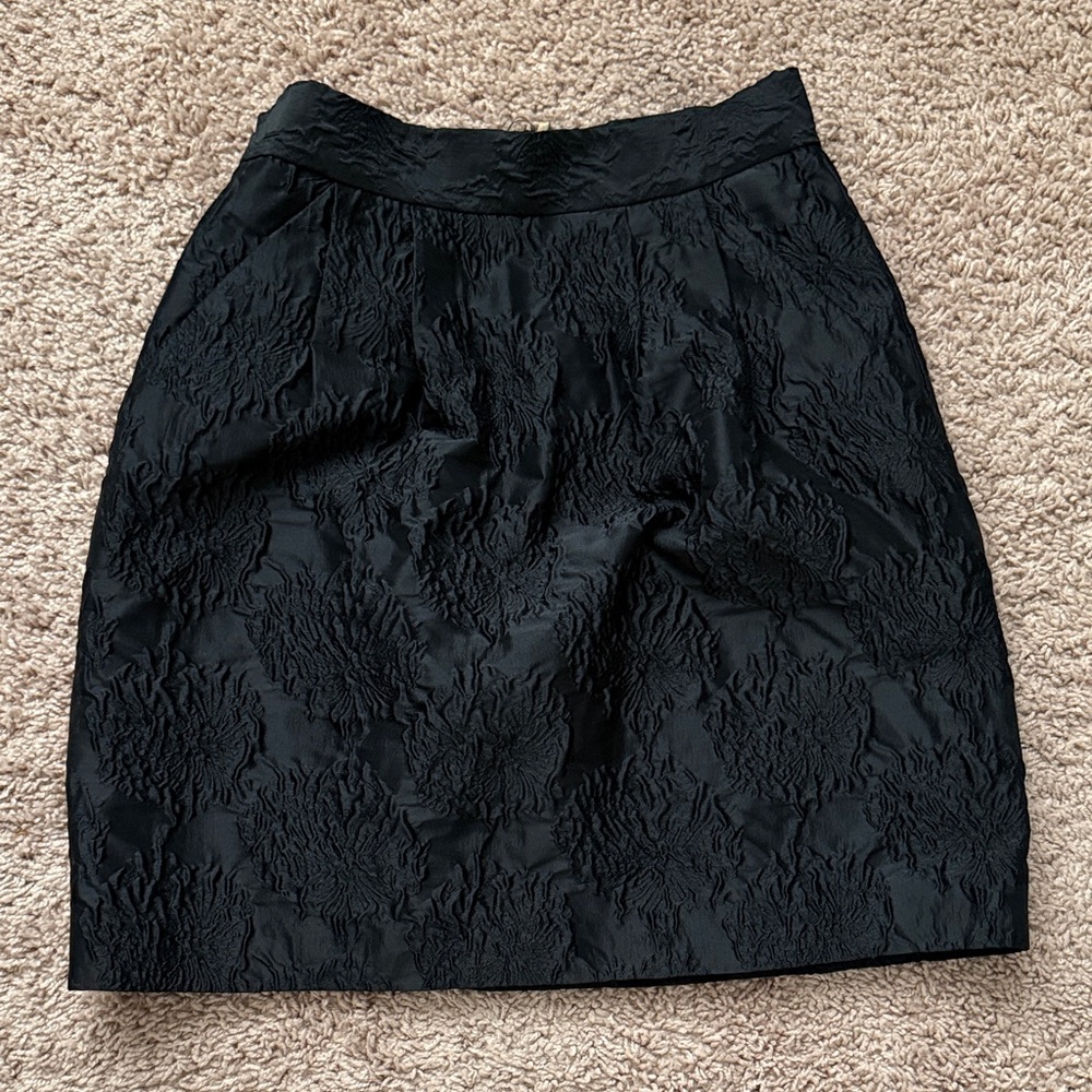 H&M Black Textured Pencil Skirt